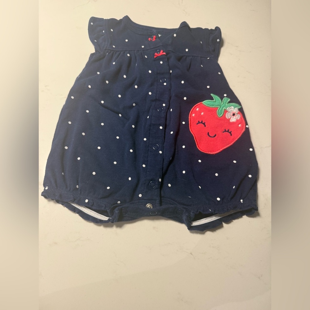 Carter's Navy Infant Onesie with White Print